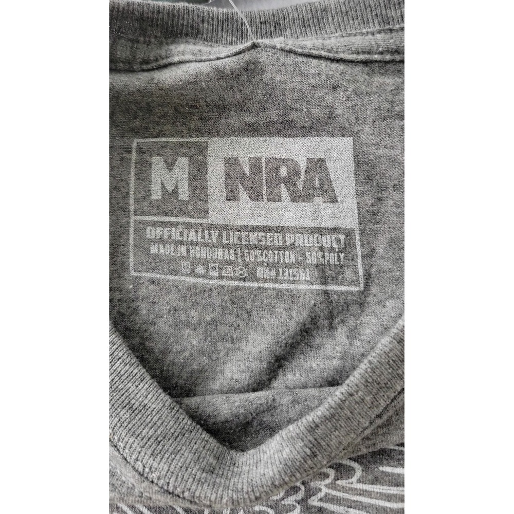NRA T-Shirt strength cotton Men Size M Color Grey. - Picture 5 of 6